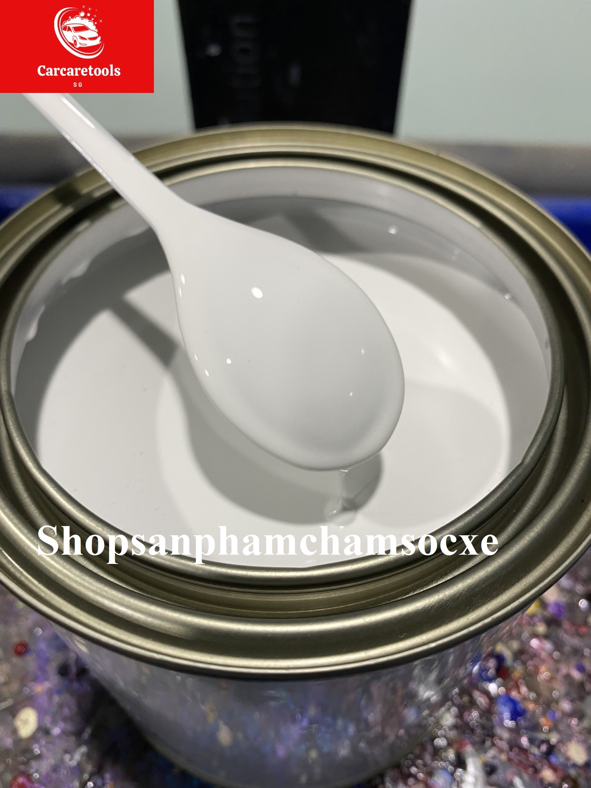 Trắng mờ nhựa nhám lon 1kg - Sơn mờ 2k