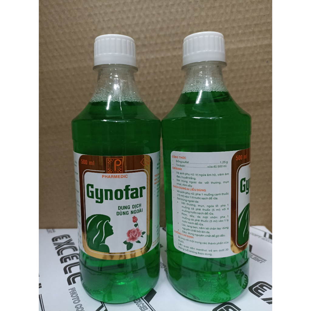 (CAM KẾT CHÍNH HÃNG)Dung Dịch Vệ Sinh Phụ Nữ Gynofar Pharmedic Chai 500 Ml