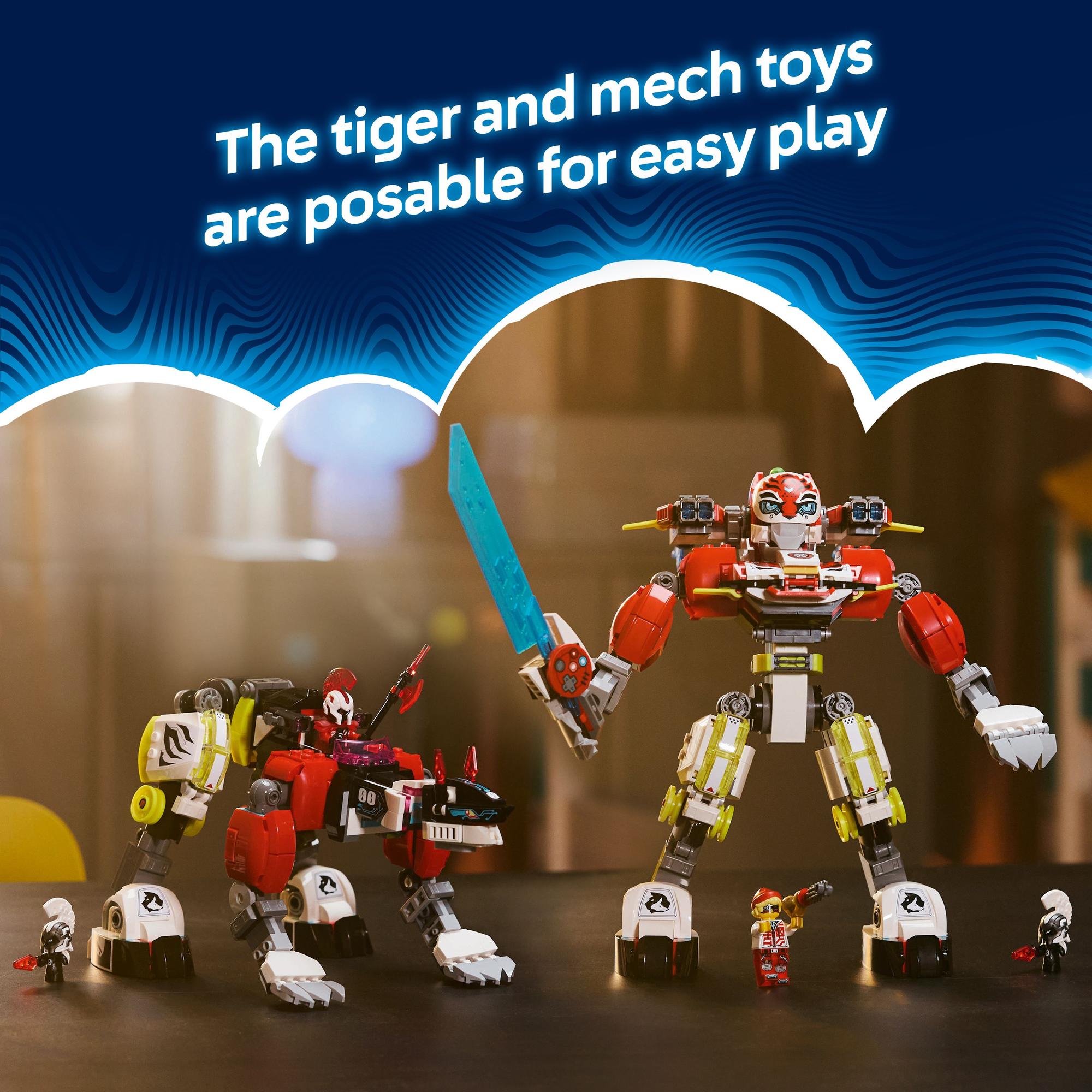 LEGO DREAMZzz 71497 Cooper's Tiger Mech & Zero's Hot Rod Car (1006