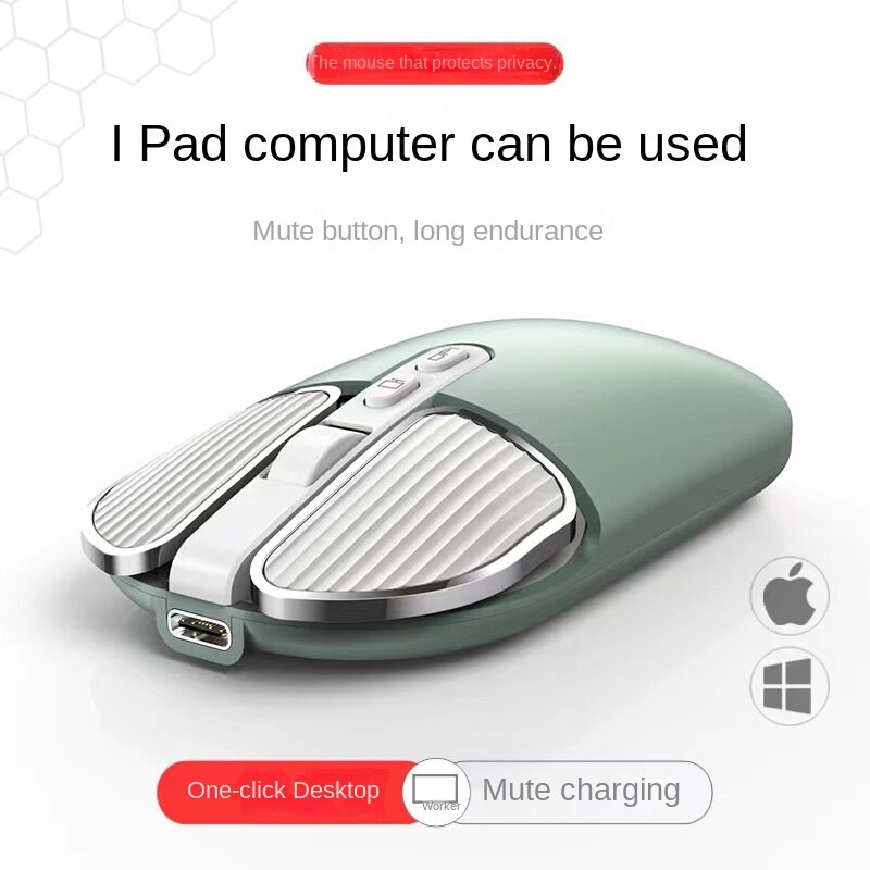 Rechargeable Bluetooth Wireless Mouse With 2.4Ghz USB RGB 2400DPI Mouse For Computer Laptop Tablet PC Macbook Gaming Mouse Gamer