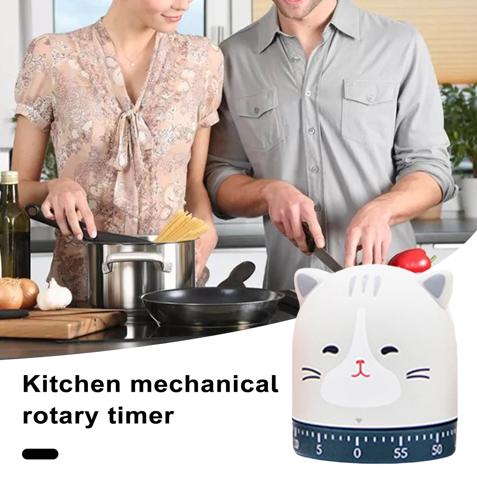 Manual Countdown Timer Mechanical Kitchen Timer Cartoon Mechanical Timer Cute Design Compact Size No Battery Needed Easy Manual Operation Ideal Countdown Timer