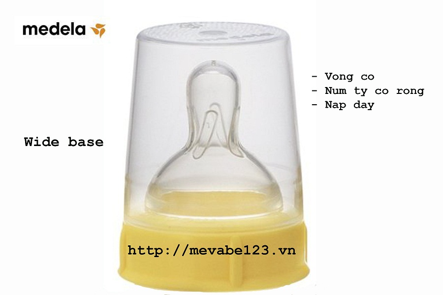 Bộ núm ti bình sữa Medela size S và size M (Núm lẻ và nguyên set 3 chi tiết)