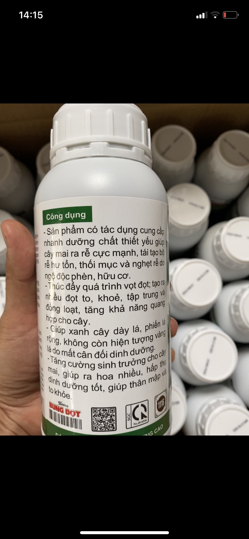SIÊU BUNG ĐỌT MAI CHAI 500ML (Phân bón kích đọt phát triển, dưỡng rễ, lá xanh dày)