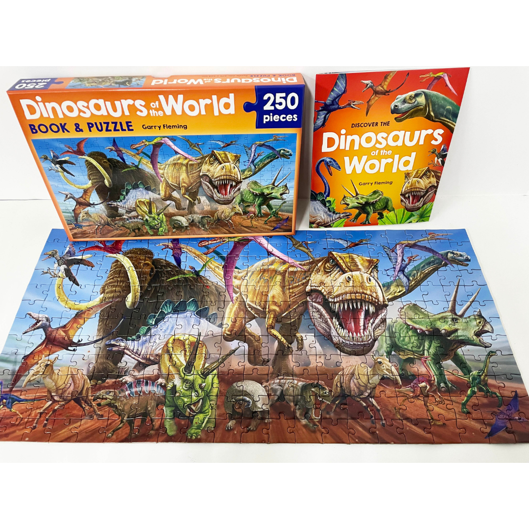 World of Dinosaurs Book & Jigsaw Puzzle 250 Pcs with fun facts
