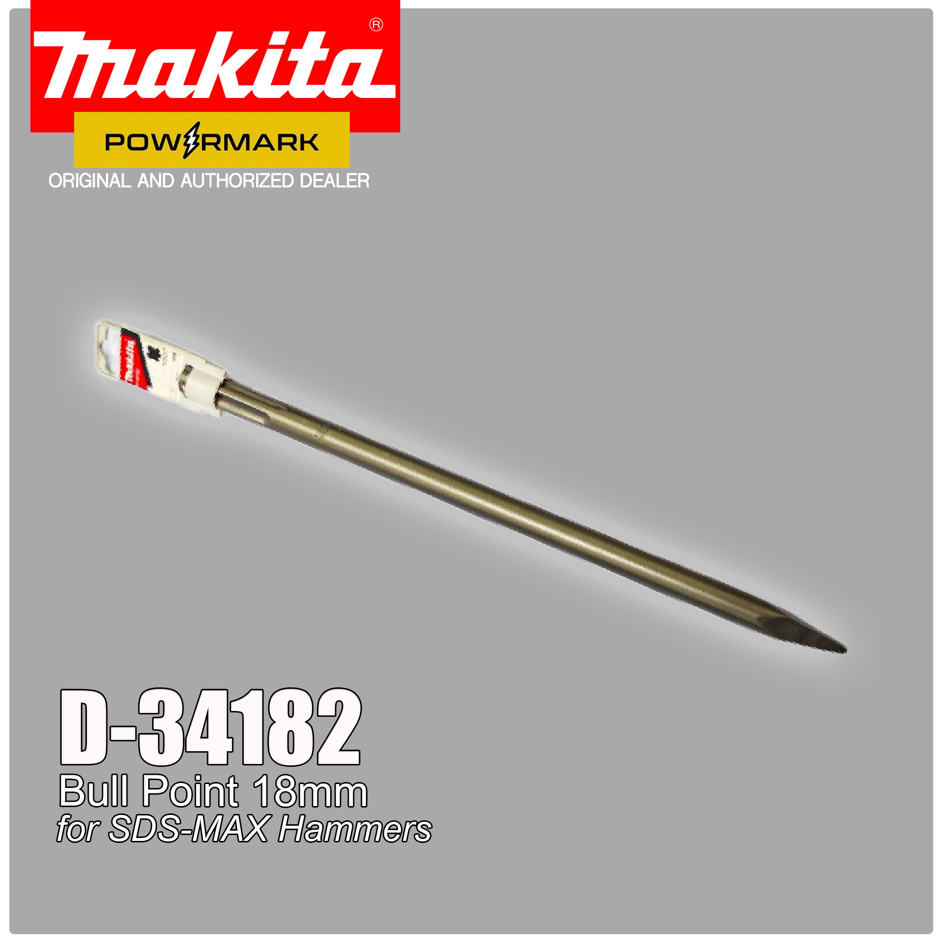 SDS Max Bull Point (Sharp) 18mm X 400mm MAKITA Accessories