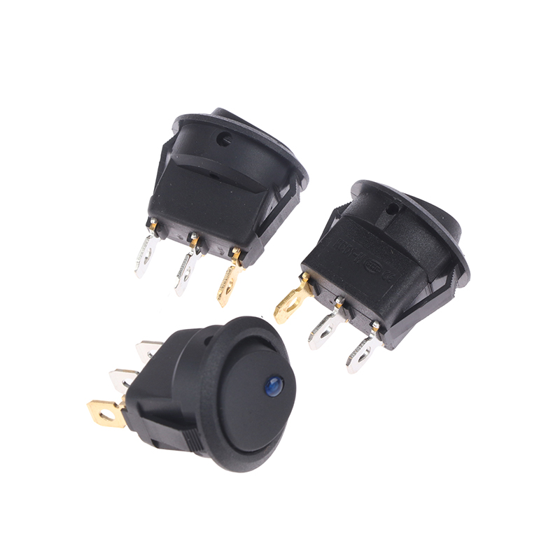 [The Cici Shop] 20A 12V DC Waterproof Rocker Switch LED Dot Light Car Boat Round ON OFF Switch
