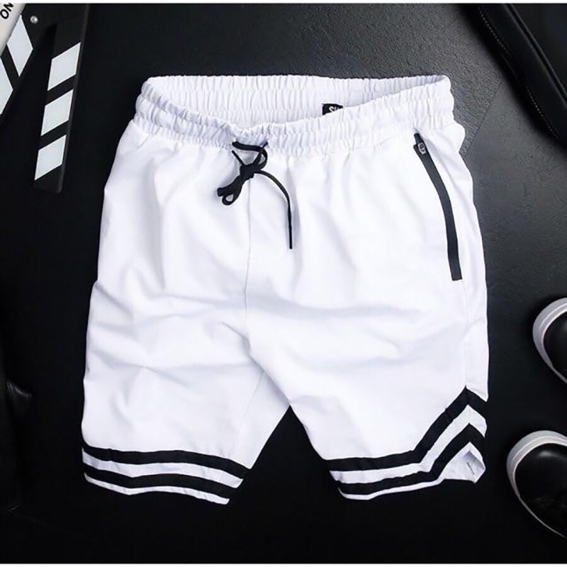 Quần Short Nam Bóng Rổ Vải Thun Cotton 4 Chiều Co Dãn Lưng Thun Thể Thao Cao Cấp Đẹp Giá Rẻ