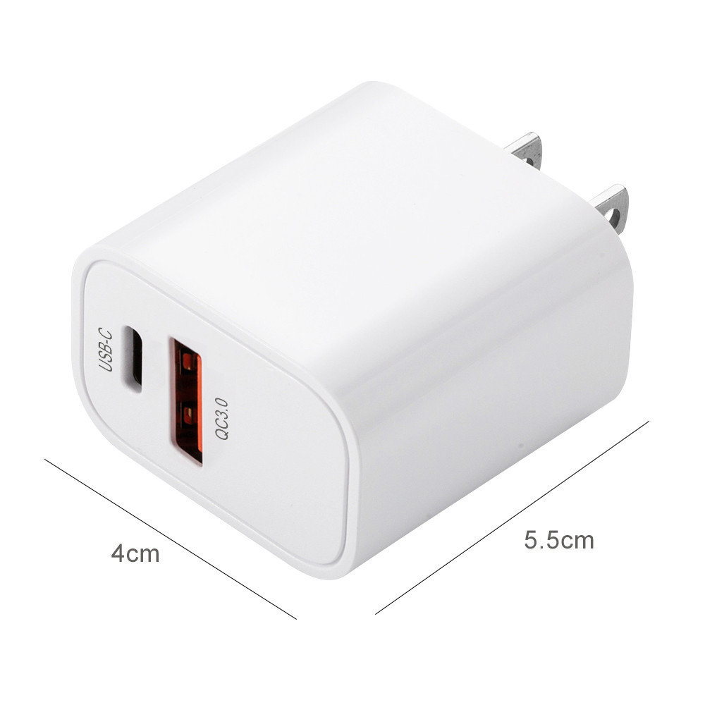 Đầu sạc PD sạc nhanh Type Cổng kép (A+C) sạc nhanh USB Type C