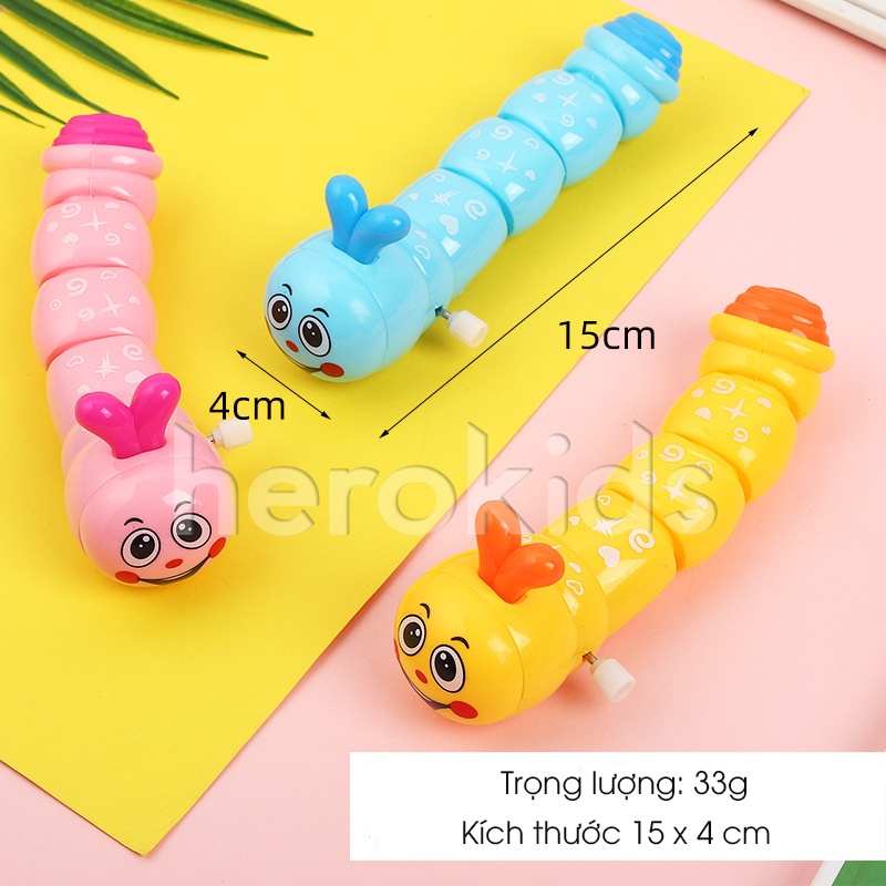 Đồ chơi con sâu vặn cót chạy đà cho bé
