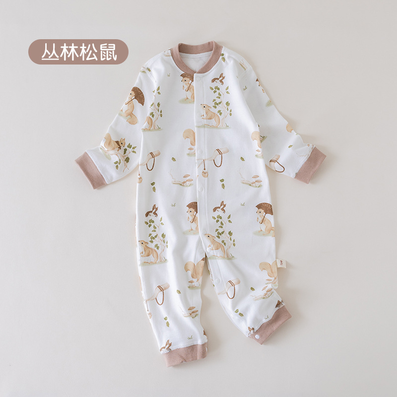 Baby jumpsuit, pure cotton, long sleeved newborn romper, climbing suit, boneless baby, newborn clothes