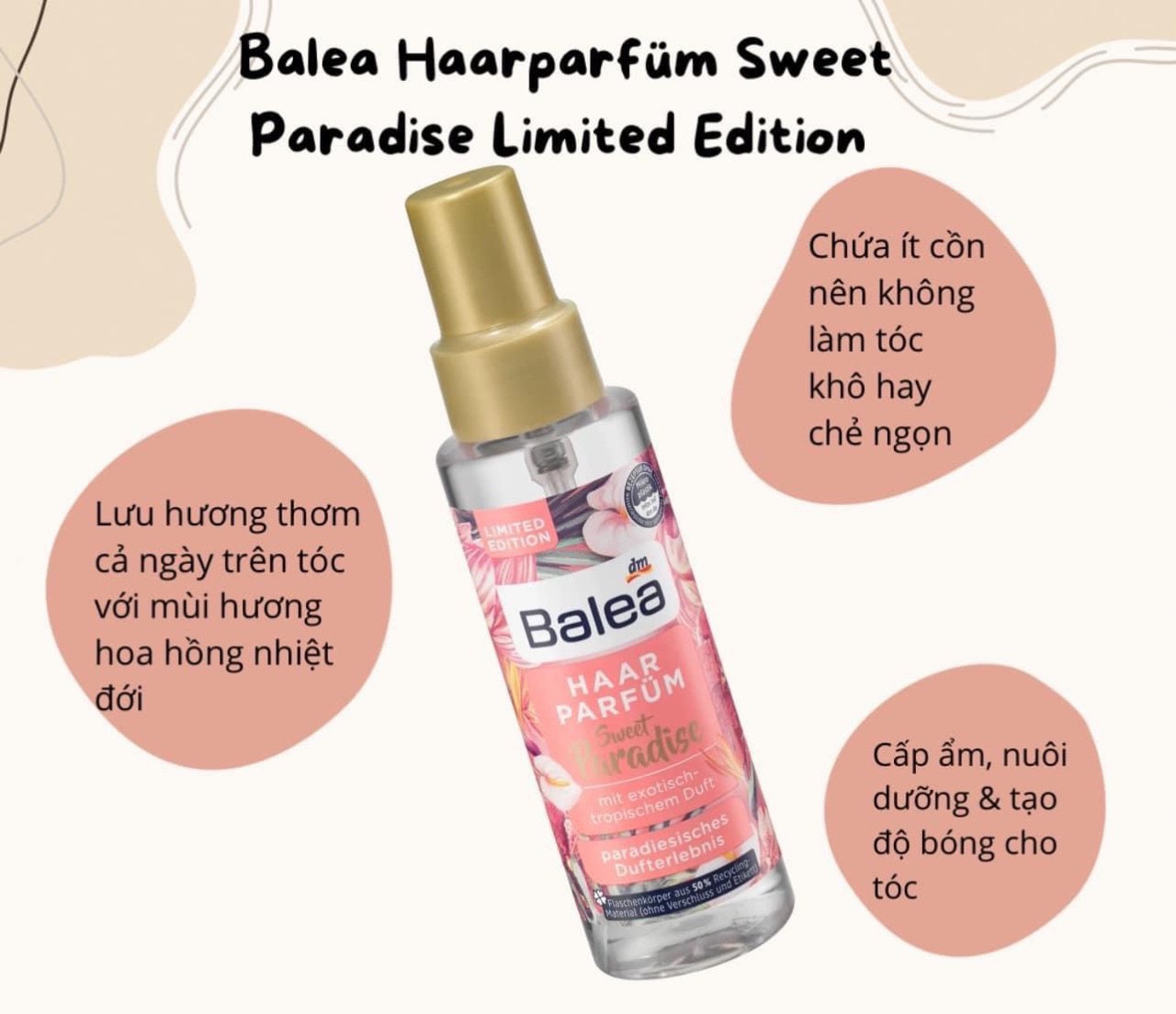 Xịt Tóc Nước Hoa B.a.l.e.a Sweet P.a.r.a.d.i.se 100ml
