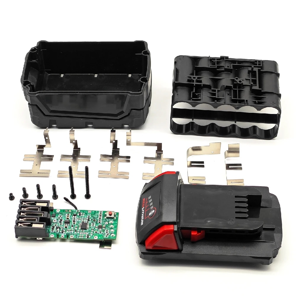 【COOL】 Case For Milwaukee M18 Diy 18v Box With Bms Board Charging Protection Led Digital