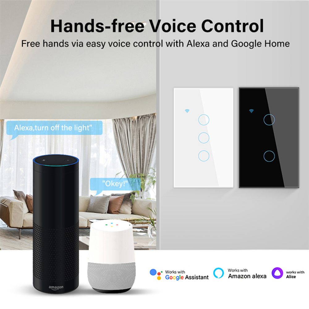 Suke graffiti công tắc thông minh Wi-Fi bảng điều chỉnh công tắc cảm ứng nút home treo tường không cháy chuyển đổi yêu cầu dây trung tính