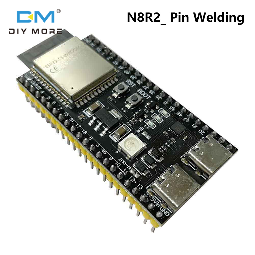 diymore ESP32 ESP32-S3 WiFi Bluetooth Internet of Things Dual Type-C Development Board Core Board ESP32-S3-DevKit C N8R2