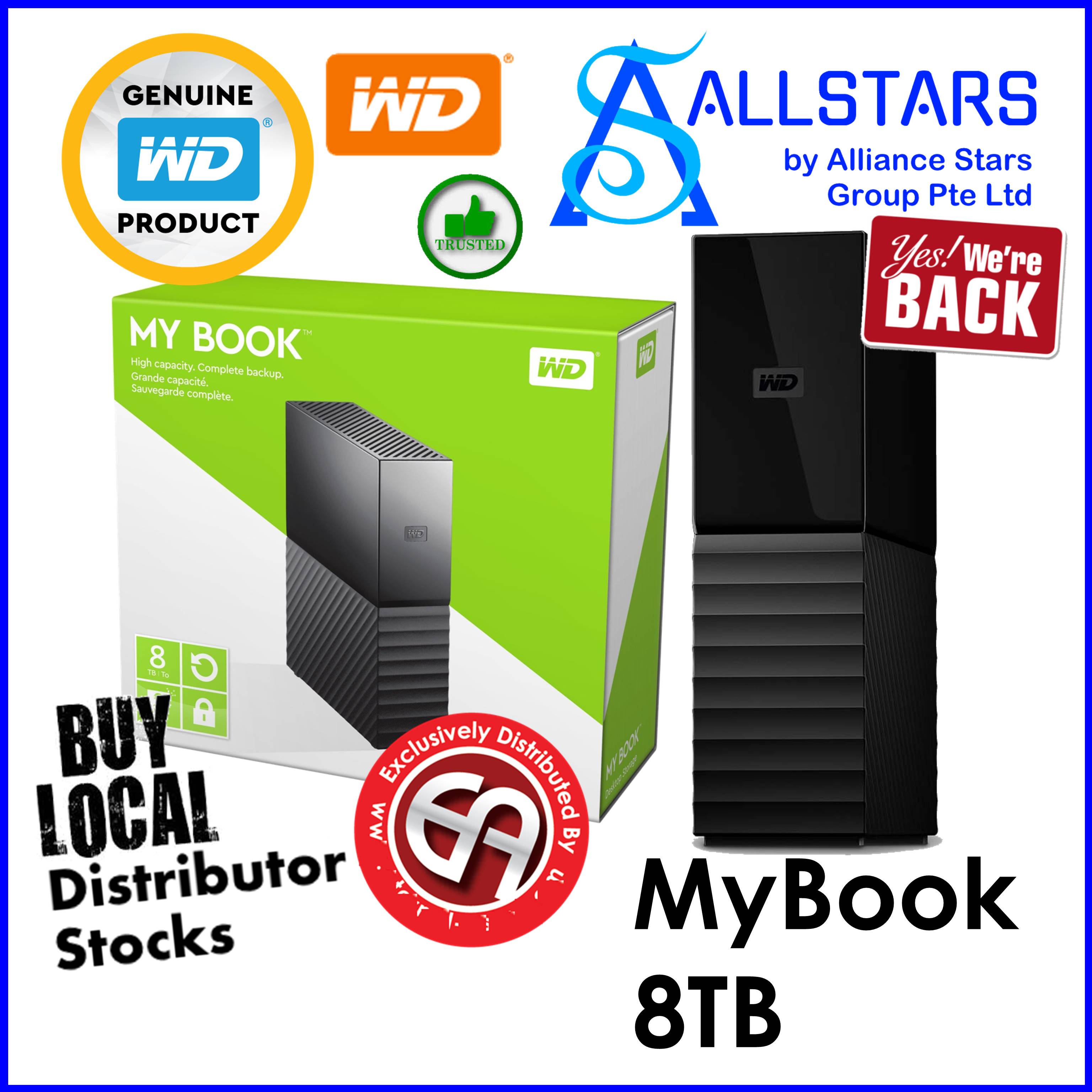 ALLSTARS We are Back PROMO) WD 8TB My Book Desktop External Hard Drive, USB  3.0 (WDBBGB0080HBK) (Warranty 3years directly with WD Singapore) Lazada  Singapore
