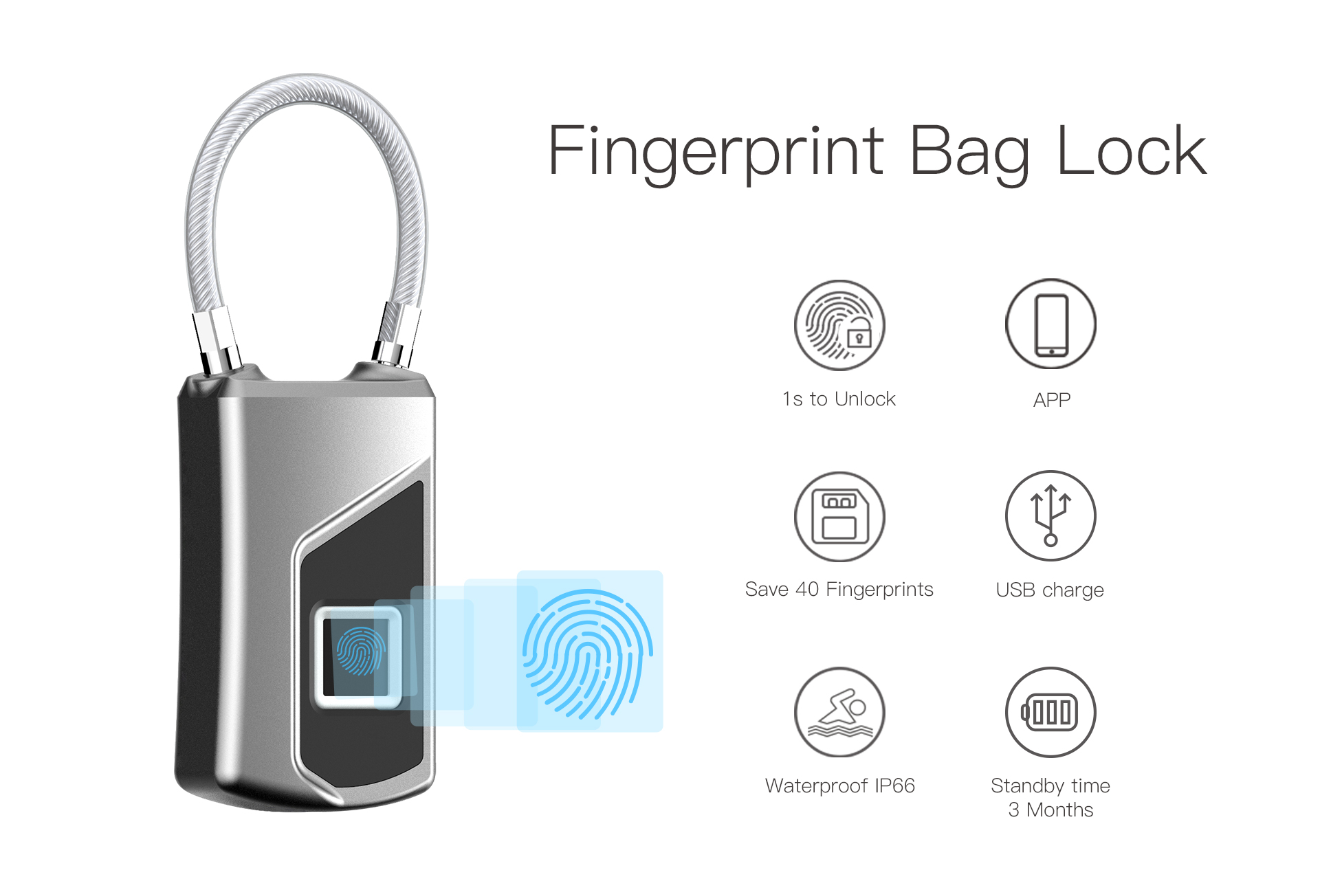 biometric luggage lock