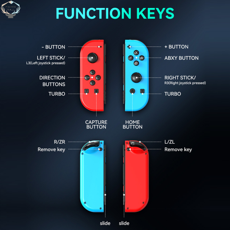 Games Controller Wireless Color RGB Lighting Game Console Handheld Console With Dual Vibration Wake-up Compatible For Switch