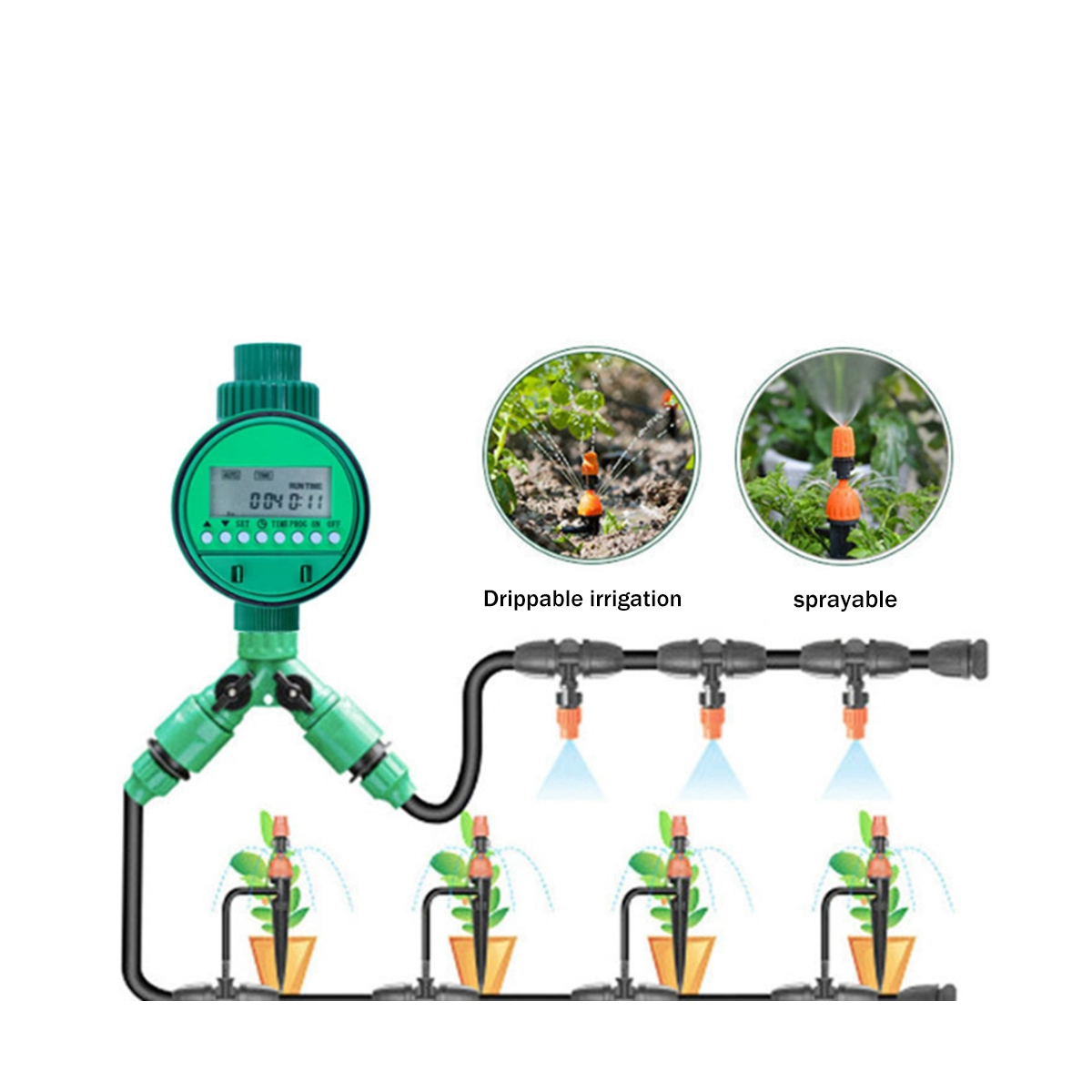 Irrigation Timer -Automatic Electronic LCD Display Home Water Timer Garden Plant Watering Irrigation Controller System