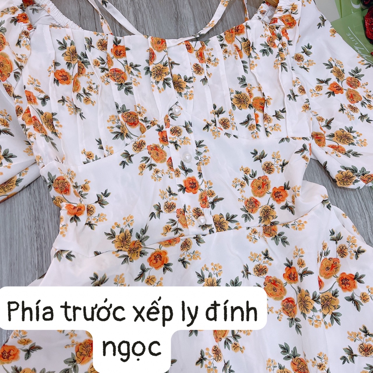 Maxi hoa nhí đính ngọc (hình thật +video)