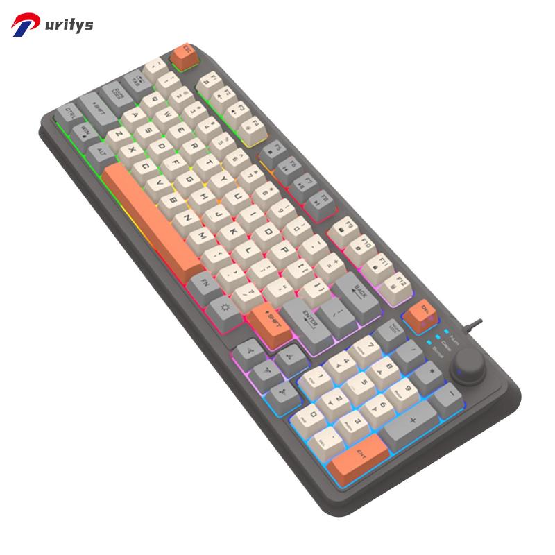 K82 Mechanical Keyboard Wired Compact PC Keyboard With Number Pad 94 Keys Mechanical Gaming Keyboard For Computer Laptop