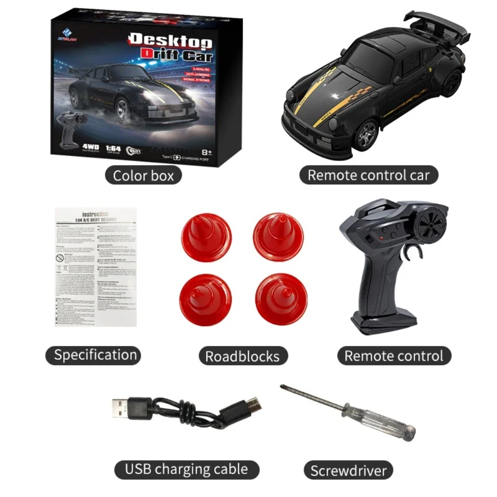 Remote Car Racing Simulator Radio Remote Control 2.4GHZ Simulation Mini Drift Car Adjustable Speed ...