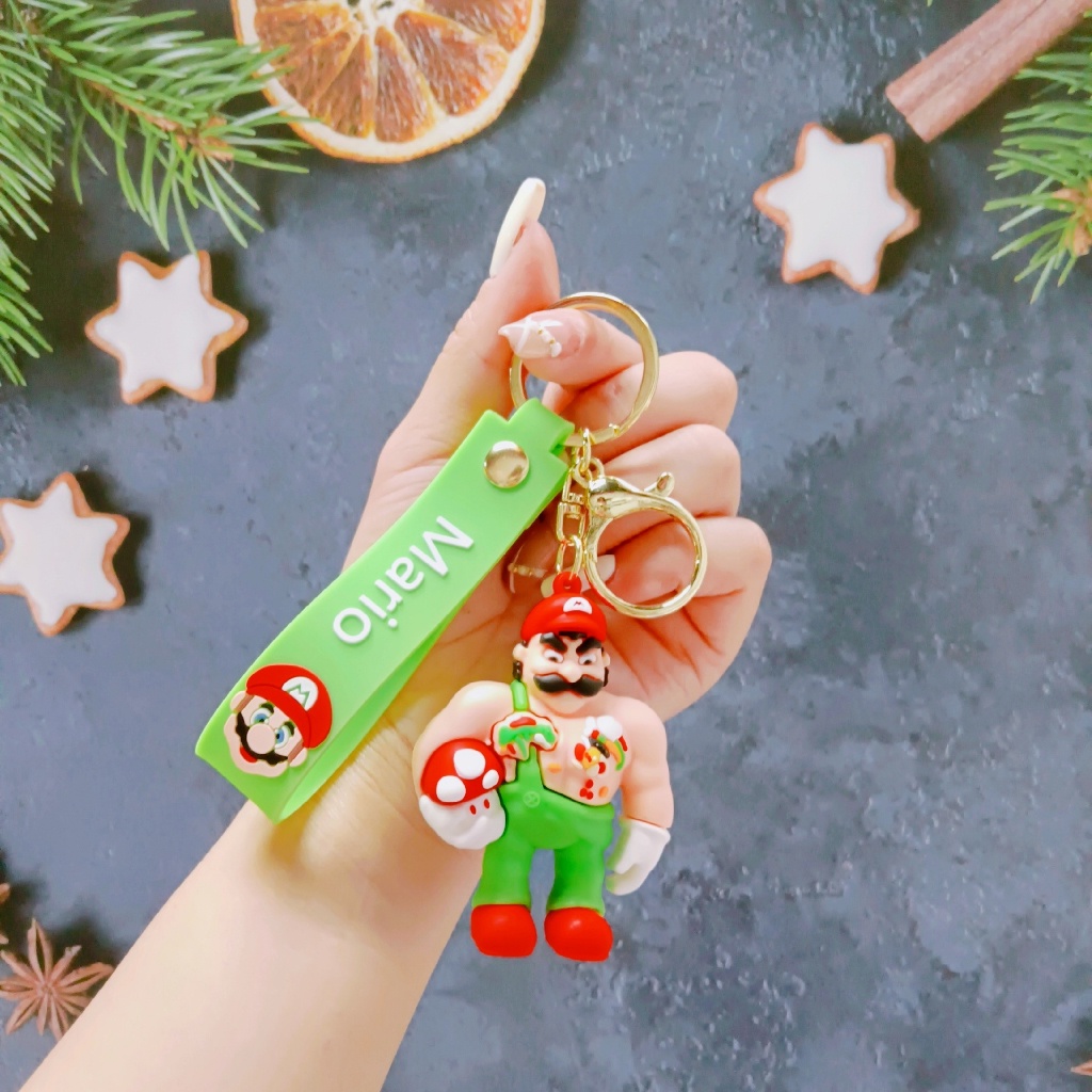 Móc Khóa Mario Nhân Vật Game Siêu Bựa ( Móc Khóa Xe Máy Quà Lưu Niệm Phụ Kiện Trang Trí Balo )
