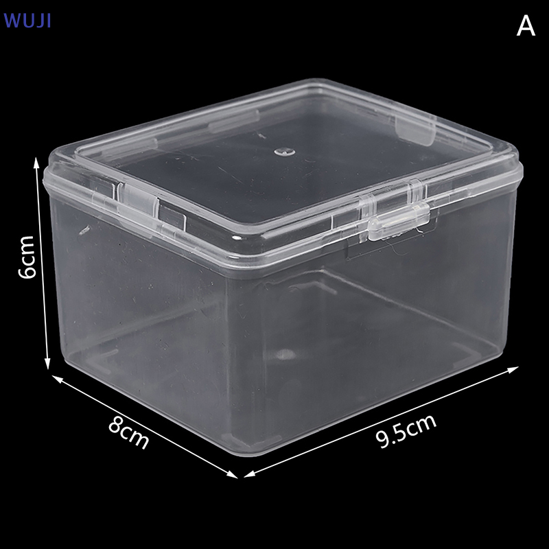 🔥WUJI Hộp lưu trữ mờ với nắp cho đồ trang sức văn phòng phẩm Mũ nón hình chữ nhật Bộ sưu tập trường hợp đa năng nhà tổ chức hộp