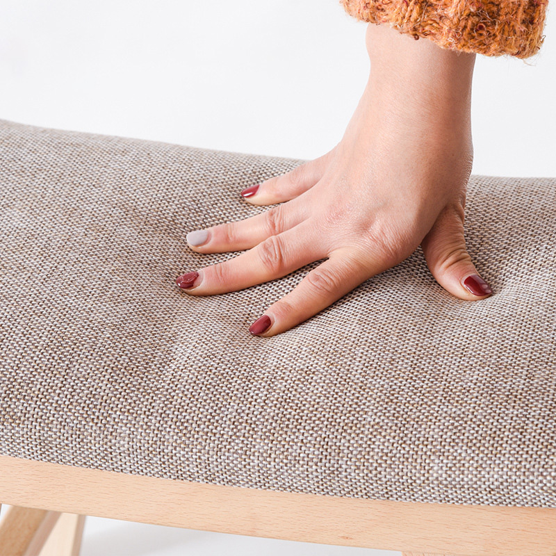 NFA Creative bench, simple solid wood shoe changing stool, living room footrest stool, household fabric low stool
