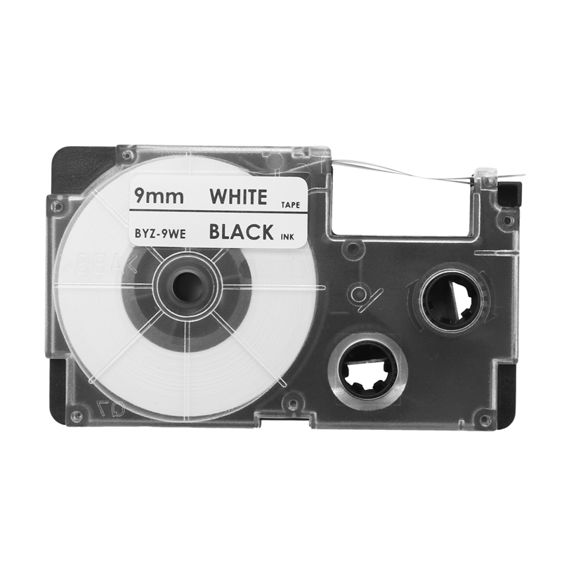 3 Pack 9mm Black on White Label Tape Label Maker Compatible with KL-120, KL-60, KL-100, KL750B, KL750, KL7200 Label Makers