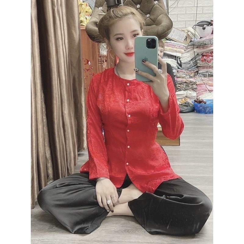 Đồ lam đi chùa # bà ba vải gấm cao cấp # quần áo nữ # đồ bộ nữ