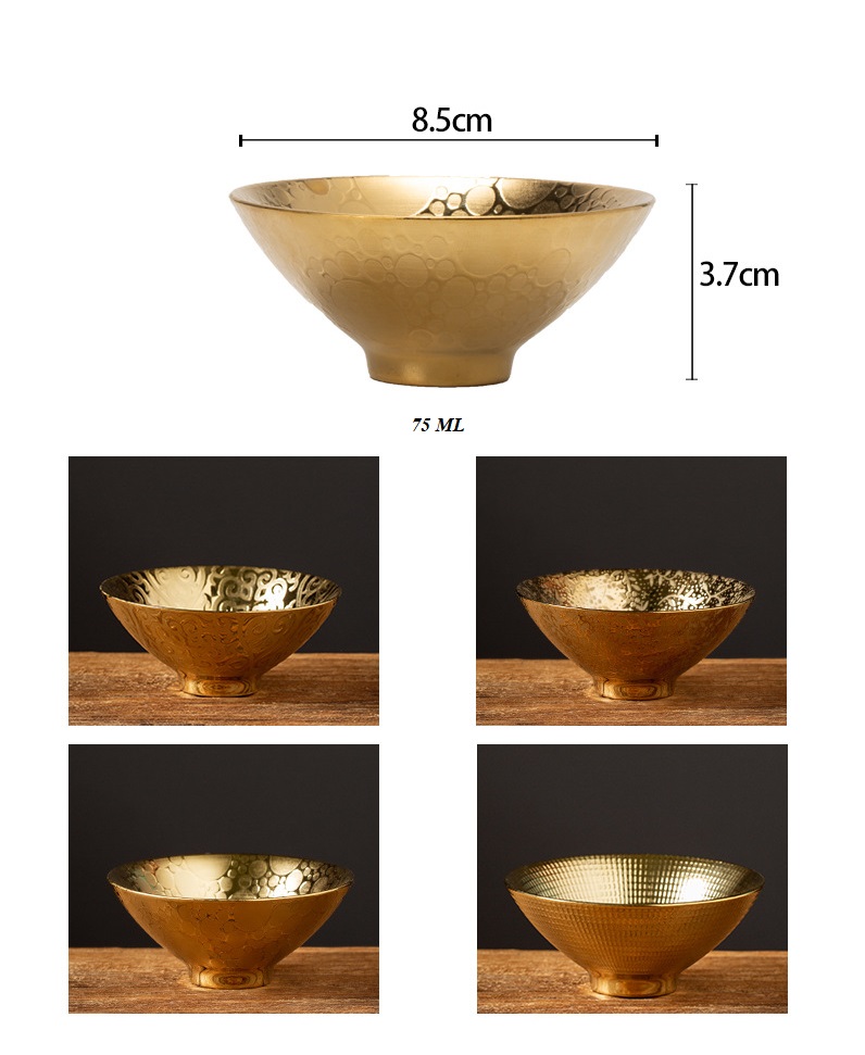 Chén Sứ Cảnh Đức dát vàng 24K (Sản phẩm cao cấp 75 ml)