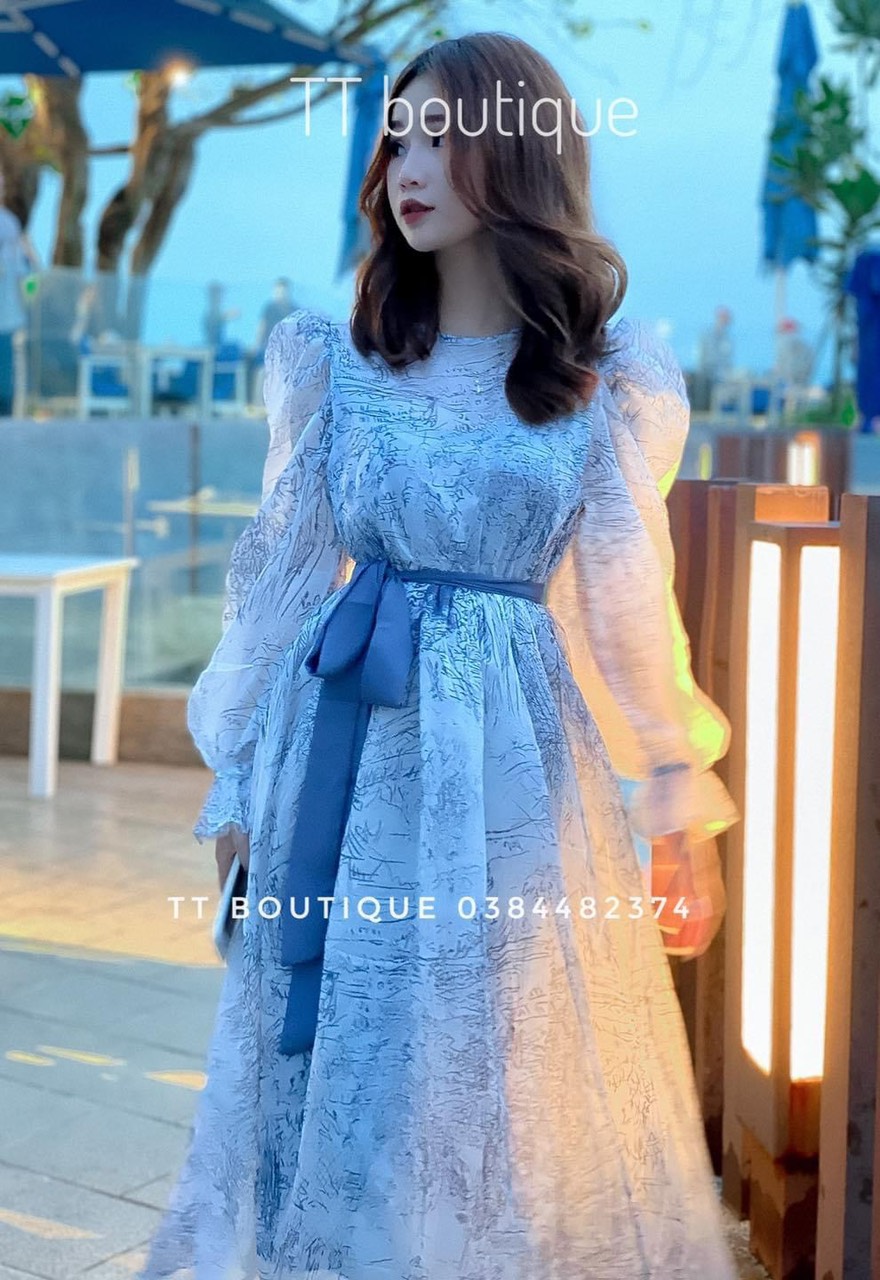 Đầm lưới hoa hàng thiết kế cao cấp đẹp lung linh như hình ld22