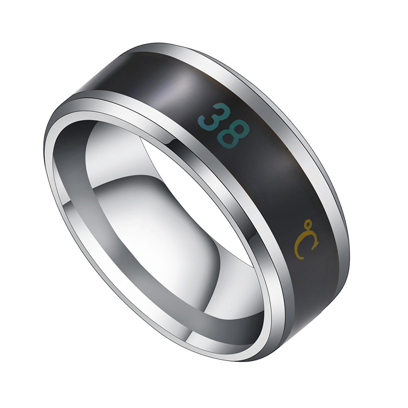 Ring Temperature Monitor UZone Stainless Steel Temperature Ring Monitor Intelligent Rings Wo and ...