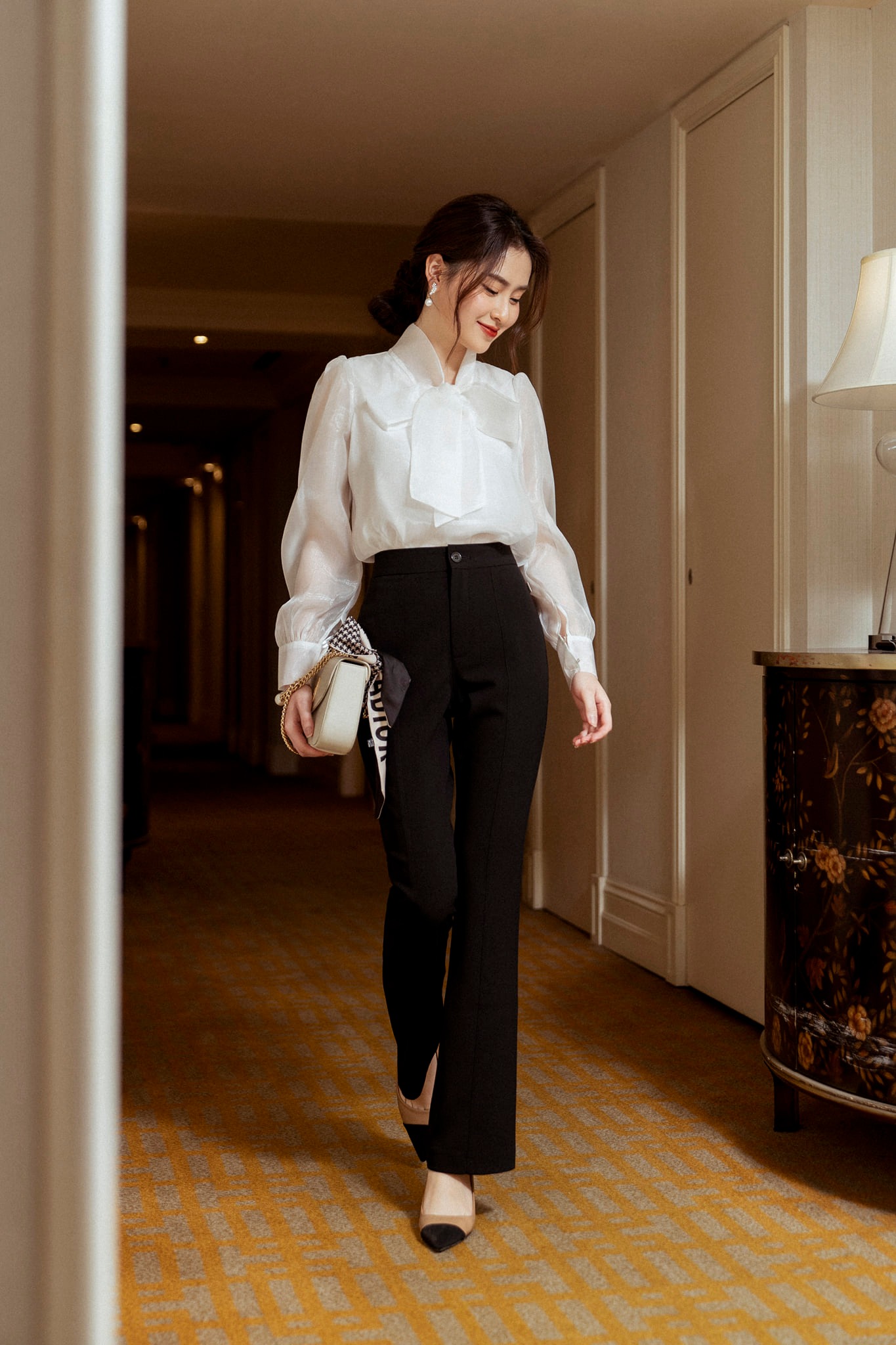 Quần ống loe gân dọc TIINSTORE Q0D110