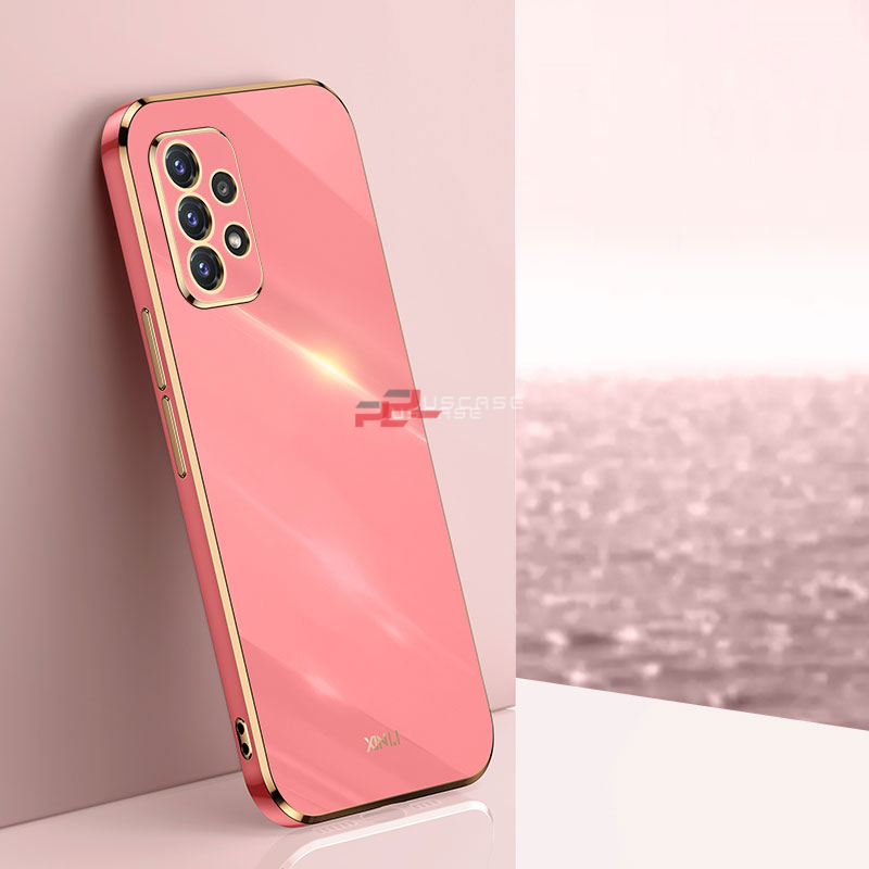 PlusCase for Samsung Galaxy A53 5G 6D Plating Soft Case Lens Protector Square Frame Silicone Glossy Shockproof Phone Back Cover