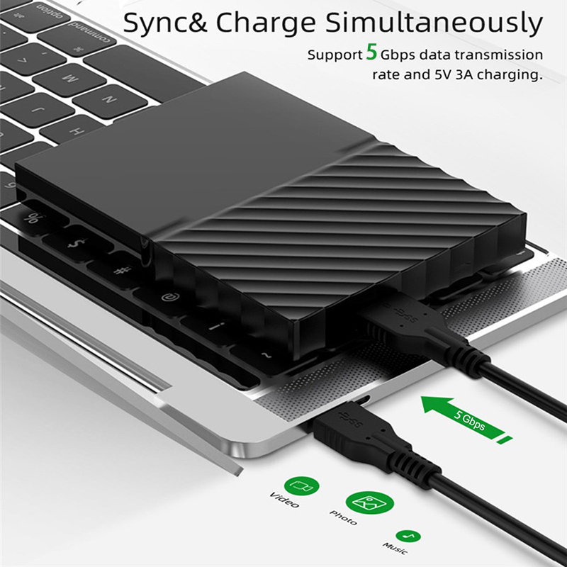 【Hàng có sẵn】bộ chuyển đổi ổ cứng tốc độ cao cáp dữ liệu USB 3.0 sang Micro B cho Ổ cứng SSD ngoài và HDD