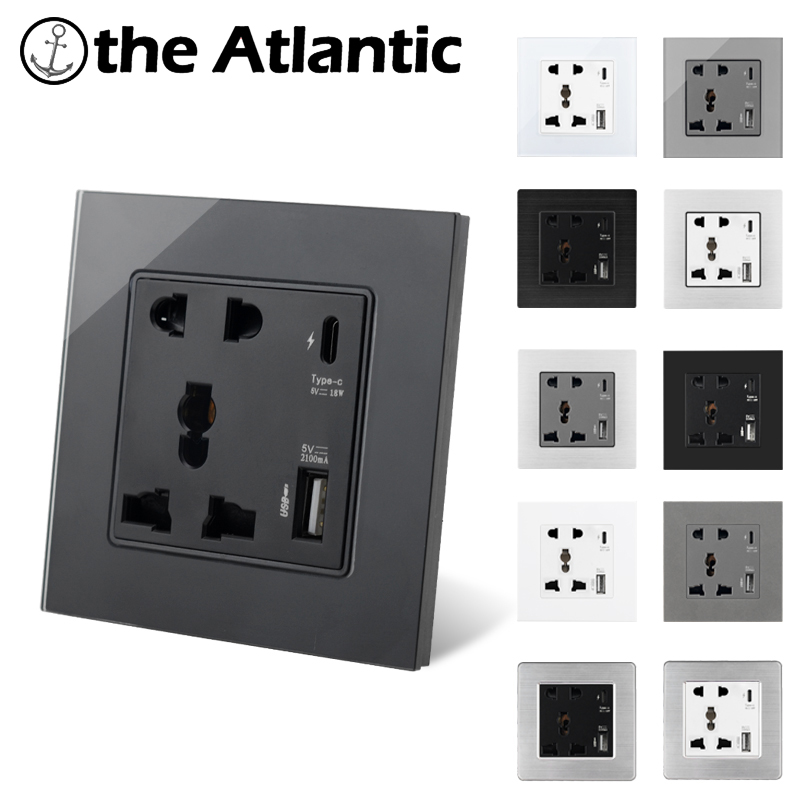 【New release】 Type-C power socket 13A with USB type C charge port 18W ...