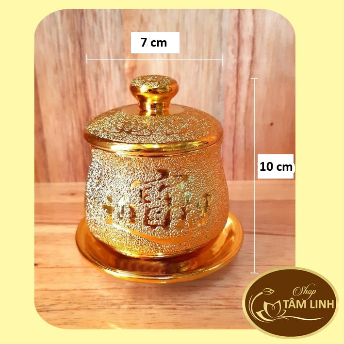 Chung Nước Thờ Cúng Kim Sa Vàng