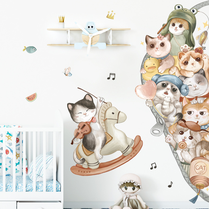 Decal dán tường Mèo con