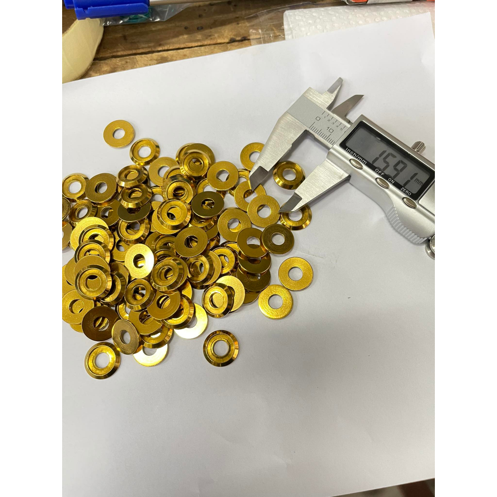 (Inox304 Xi Vàng) Lông đền 6ly , long đền inox xi vàng 6li ring6mm D16 (không tróc màu)