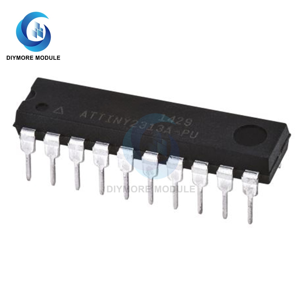 5Pcs ATTINY2313A-PU ATTINY2313 ATTINY 2313 DIP20 MCU 8-bit Microcontroller Chip Programmable Flash