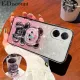 New Phone case Xiaomi Redmi A5 Back cover with Gradient 3D Bear Folding Stand Bracket Luxury Slim 6D Plating Glitter Girls for Redmi A5 case. 