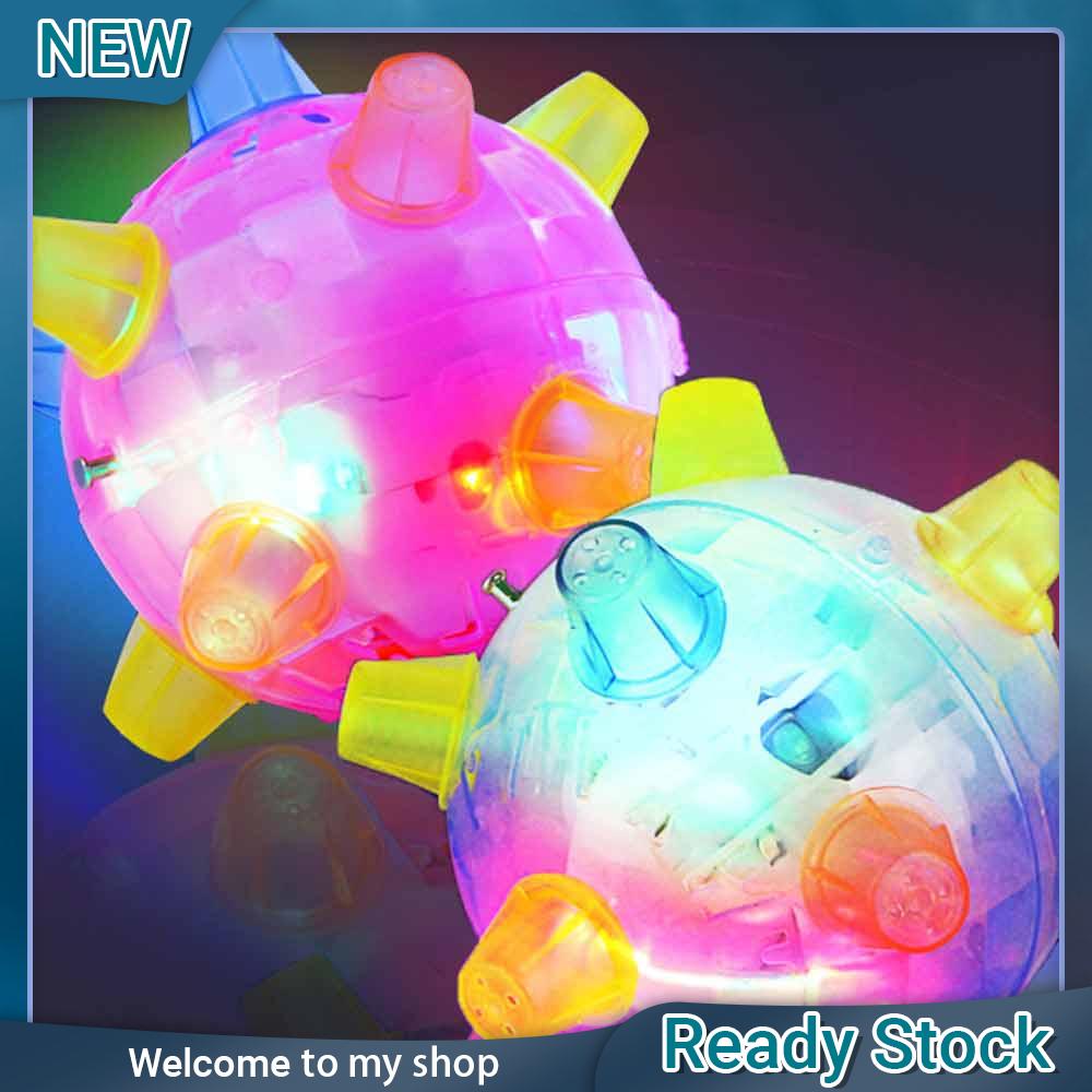 LED Flash Music Dancing Ball Kids Light Up Jumping Vibrating Bouncing Ball Toy