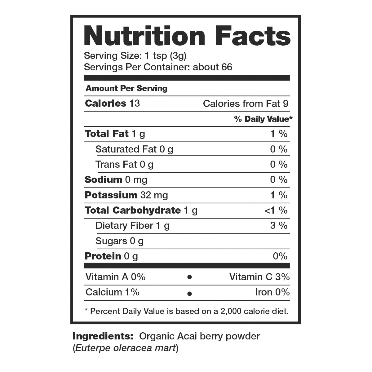 Organic Acai Berries Powder 50g [Freeze-Dried] – Pure Brazilian ...
