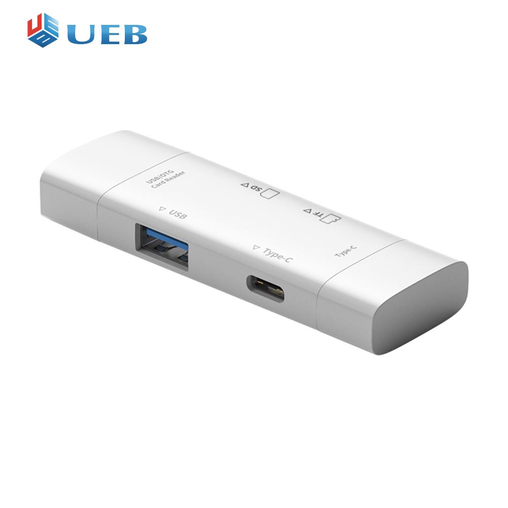 SD/TF Card Reader Adapter 7 in 1 Type-C/USB/ Micro Multifunctional Card Reader High Speed Transmission for Laptop