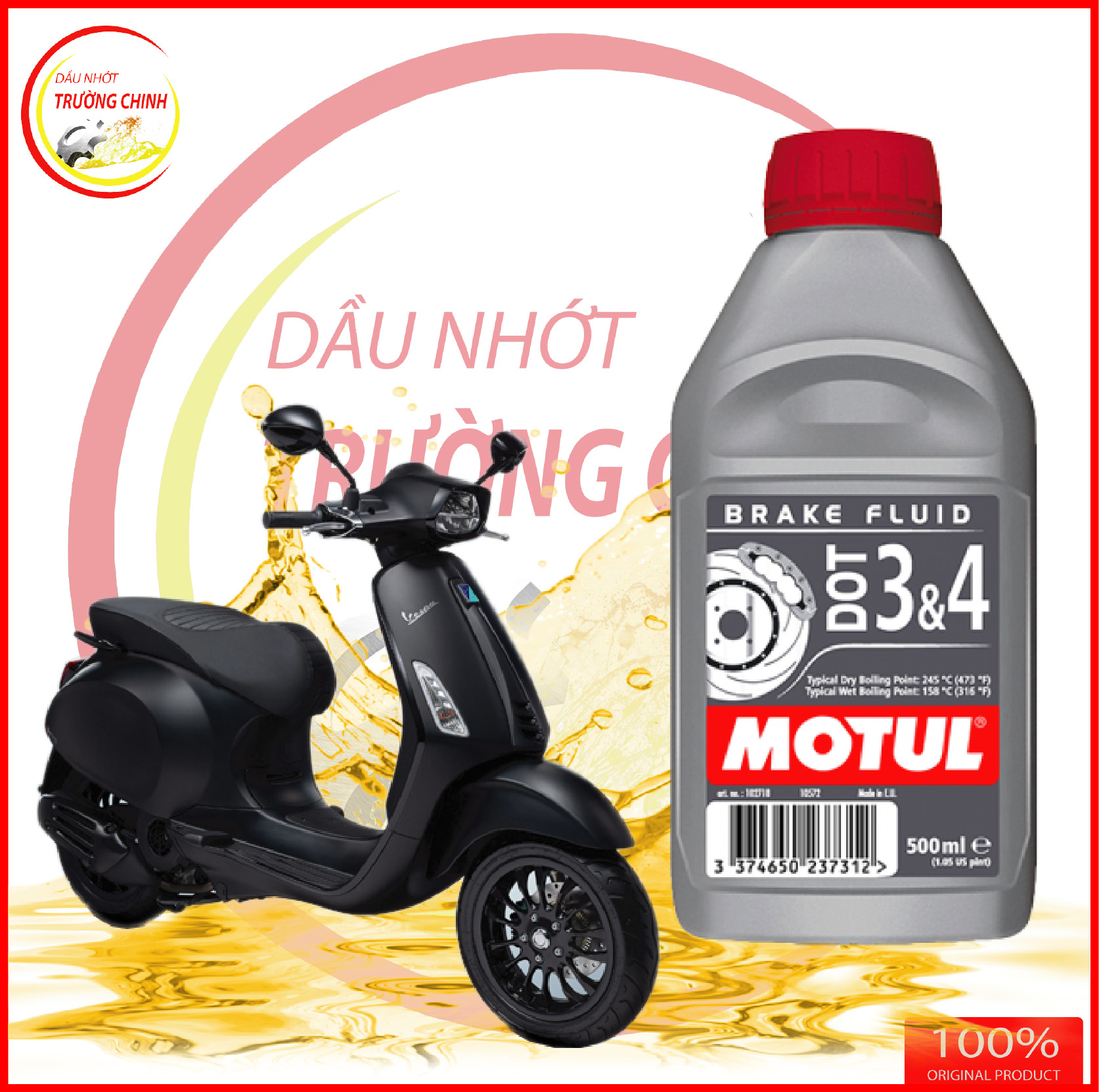 Dầu thắng, phanh tổng hợp Motul Dot 4 500ML