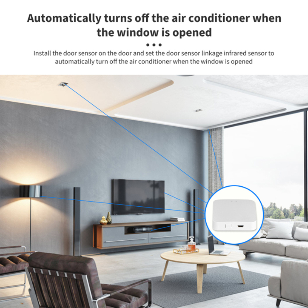 EL style Tuya Zigbee Bridge Smart Home Zigbee Gateway Hub Remote Control Zigbee Devices Via Smart Life APP Works with Alexa