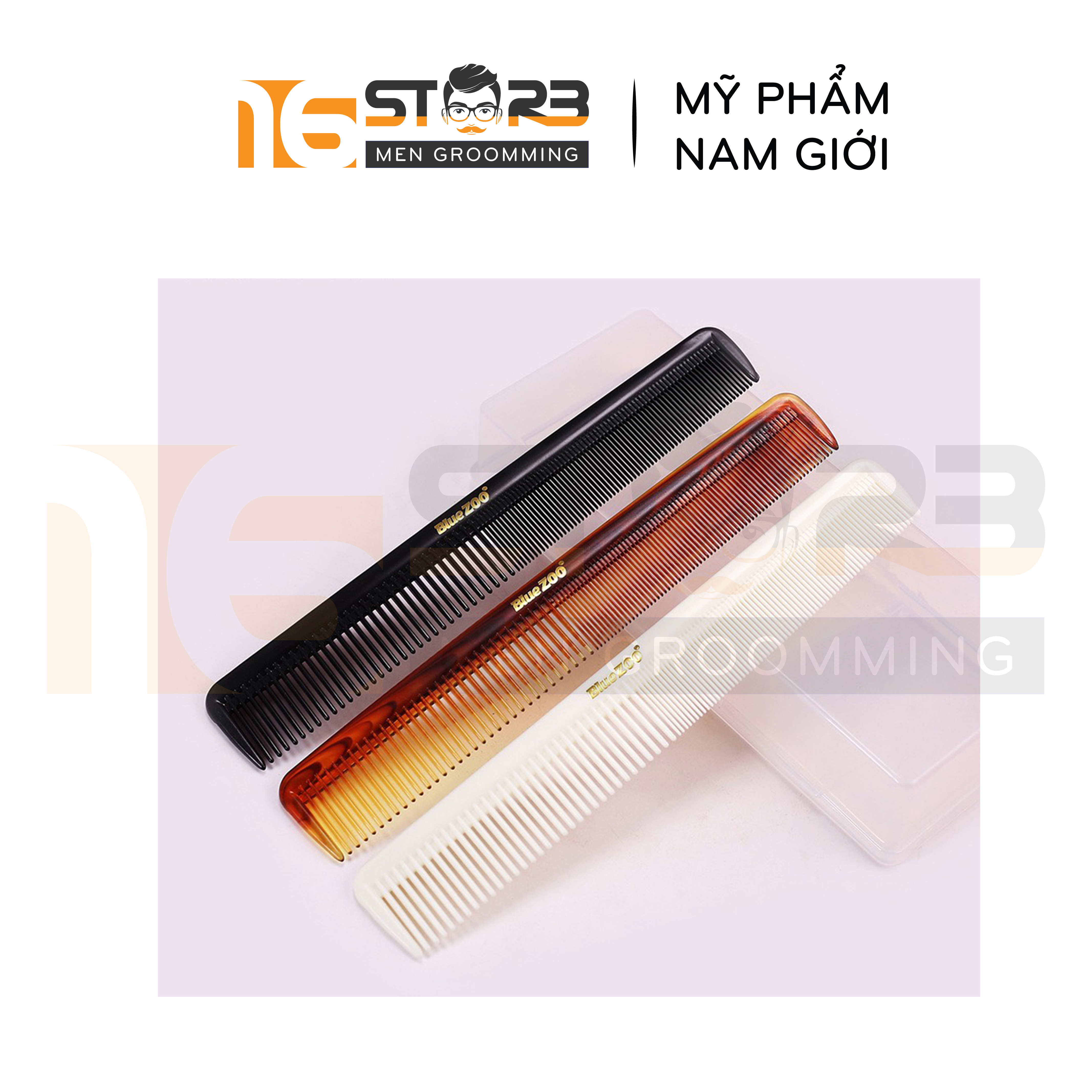 Lược thẳng chia ngôi tóc BlueZoo cao cấp