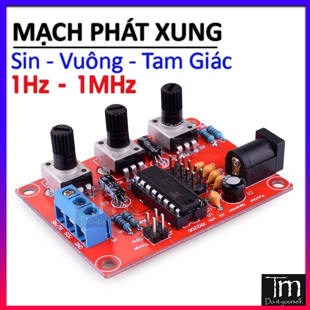 Mạch phát xung sin / tam giác / vuông chỉnh tần số xr2206