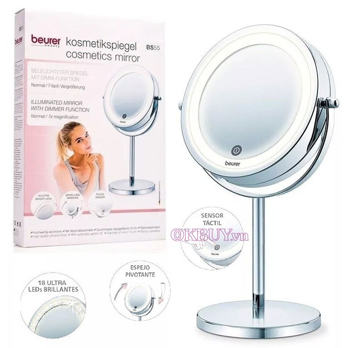 Gương trang điểm đèn Led Beurer BS55